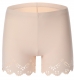 New Style Women Front Edge Hollow Out Boyshorts Apricot