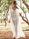 New Arrival White Loose Lace Beach Long Dress