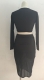 Newest Two Pieces Long Sleeve Transparent Bodycon Dress