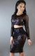 Newest Two Pieces Long Sleeve Transparent Bodycon Dress