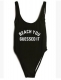Fashion One Piece Letter Printed Bikini BEACH YOU GUESSED IT