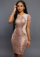 Sexy Hot Sale One Piece Women Embroidery And Sleeveless Bodycon Dress