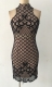 Stylish Blace Lace  Crossover Straps Hollow Out Bodycon Dress