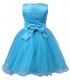 Little Girls' Sequin Mesh Flower Ball Gown Party Dress Tulle Prom Blue