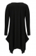 Women's Basic Long Sleeve Pockets Casual Swing Plain Tshirt Dress Black