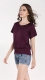 Fashion Women's O-Neck Short-Sleeve Shirt Purple