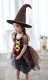 Girls Kids Red Mesh Witch Perform Costumes Halloween Fancy Dress