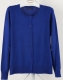 Women Button Down Crew Neck Long Sleeve Soft Knit Cardigan Sweater Dark Blue