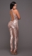 Sexy Sleeveless Sequin Backless Bodycon Party Clubwear Jumpsuit Romper