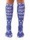 3D Print Patterns Knee Socks Knee High Socks Cute Blue