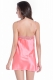Women's Sexy Lingerie Enchanting Satin Chemise Strap Nightgowns Sleepshirts Pink