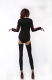 New Arrivals Vampire Long Sleeves One Piece With Stockings Jumpsuit for Halloween Costumes Black With Red Horrific Golgo
