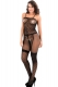 Sexy mesh whole body jacquard false garter with full-length stockings 