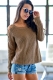 Strappy Cold Shoulder Sweater Top