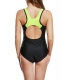 Uhnice Women Atheletic One Piece Racing Training Sports Swimsuit