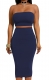 Sexy Two Pieces Bodycon Dress With Strappy Back 