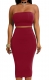 Sexy Two Pieces Bodycon Dress With Strappy Back 