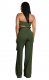 Top Wrapped Women Sexy Expose Navel Two Pieces Suit Army Green  