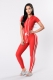 Women Two Pieces Striped Sport Style Hoodies and Suits