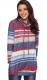 Fashion color stripe turtleneck sweatershirt 
