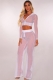Women Sexy Sheer Crop Hoodie And Trousers Suit