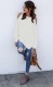 Women Solid Color Off-shoulder Casual Tops White