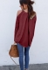 Solid color off-the-shoulder Casual Tops Wine Red