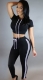 Women Two Pieces Striped Sport Style Hoodies and Suits