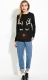 Black Sequined Christmas Pullover Reindeer sweater