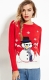 Red Christmas Pullover Snowman Sweater