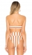 Stripe Printing Off Shoulder Front Tie Bikini