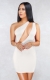 White Sexy One Shoulder Hollow-out Bodycon Dress