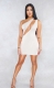 White Sexy One Shoulder Hollow-out Bodycon Dress