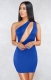 Blue Sexy One Shoulder Hollow-out Bodycon Dress