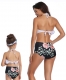 Girls Swimsuit Two Piece Bikini Set Mother and Daughter Swimwear Flowers Print Bathing Suit