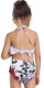 Flower Print 2 Pieces Girls Swimwear Lotus Leaf Edge Family Matching Bikini Set Swim Suit