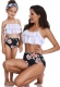 Girls Swimwear Flower Print Mommy and Me Bikini Set Girls Swimsuit 