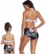 Girls Swimwear Flower Print Mommy and Me Bikini Set Girls Swimsuit 