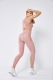 Light Pink Women Mesh Splicing Sport Yoga Pants  with Pocket  High-waist Leggings