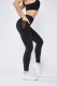 Black Women Mesh Splicing Sport Yoga Pants  with Pocket  High-waist Leggings