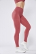 Pink Stitching Pocket Yoga Pants Double-Sided Nylon High-Elastic Tight-Fitting High-Waist Fitness Women Pants 
