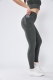 Dark Gray Stitching Pocket Yoga Pants Double-Sided Nylon High-Elastic Tight-Fitting High-Waist Fitness Women Pants 