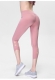 Light Pink High-Waist Cropped Yoga Pants Shredded Sportss Women Pants