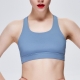 light Blue Mesh Beauty back Sports Vest Women Shock-Proof Gathering Running High-Strength Fitness Underwear Yoga Bra