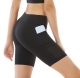 Yoga Shorts Woman Side Pockets Quick-Drying Breathable Tight-Fitting Fitness Running Shorts 
