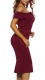 Women's Off -the -Shoulder Evening Bodycon V-Neck Party Cocktail Club Dress
