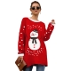 Christmas  Pullover Knitted sweater Deer Snow printed sweaters 