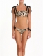Leopard Print  Adjustable Straps Bralette 2pcs Bikini Swimwear