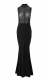 Black Elegant Rhinestone Sleeveless Long Dress Evening Dress Special Occasion wear