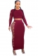 Ladies Sexy Two-Pieces Set Hollow-Out Crop Top Skirt Bodycon Dress Clubwear
